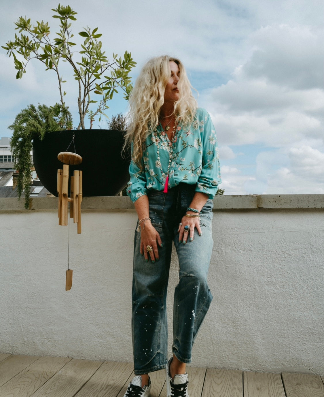 KYOTO LOUNGE SHIRT IN TURQUOISE