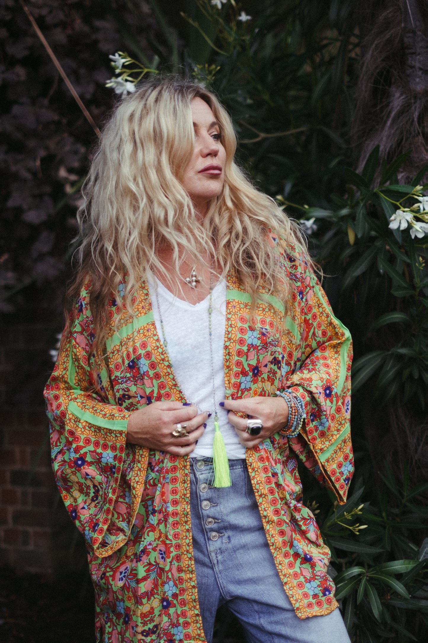 CALIFORNIA SHORT KIMONO JACKET IN TROPICS