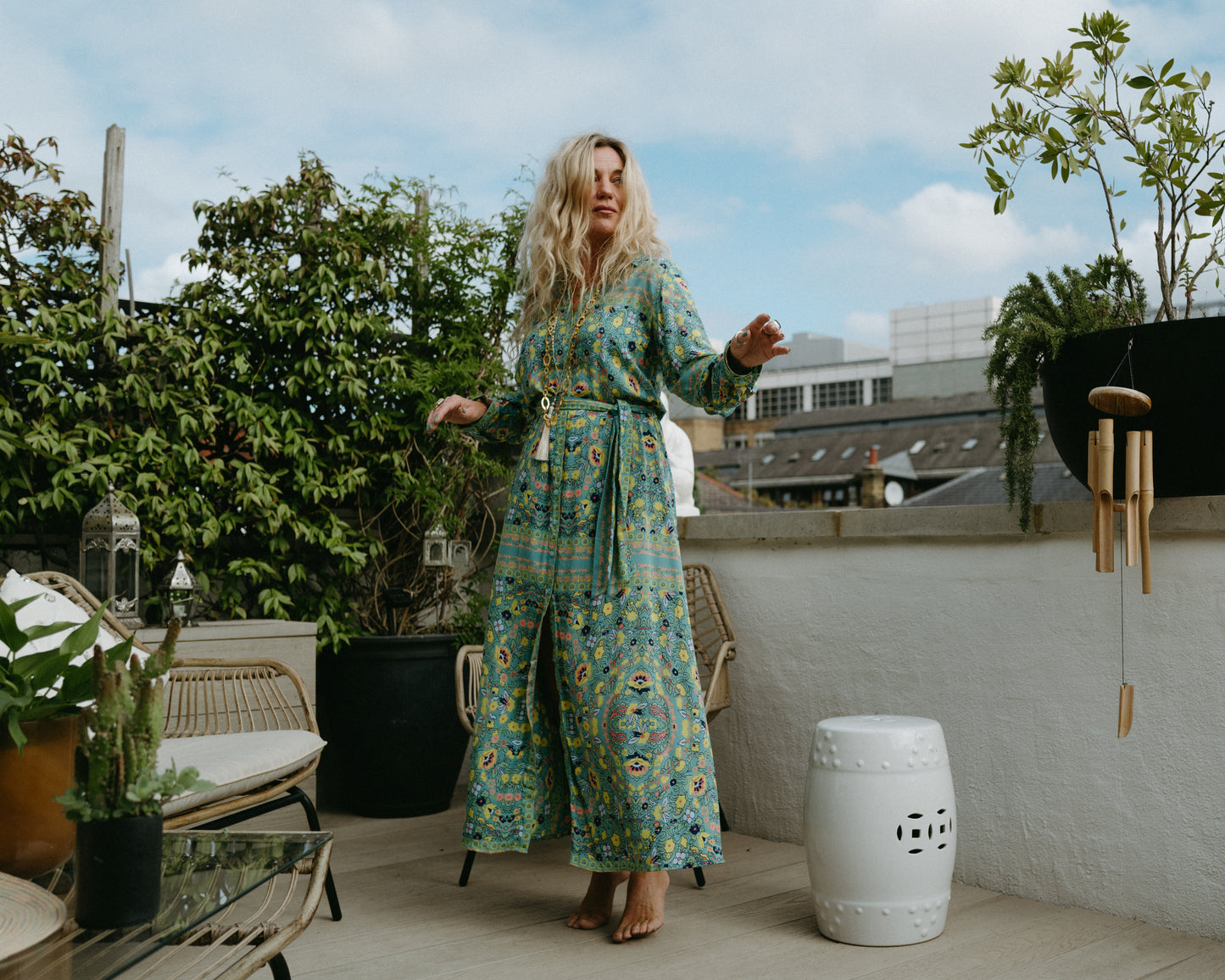 CALIFORNIA CHEMISE DRESS IN MERMAID