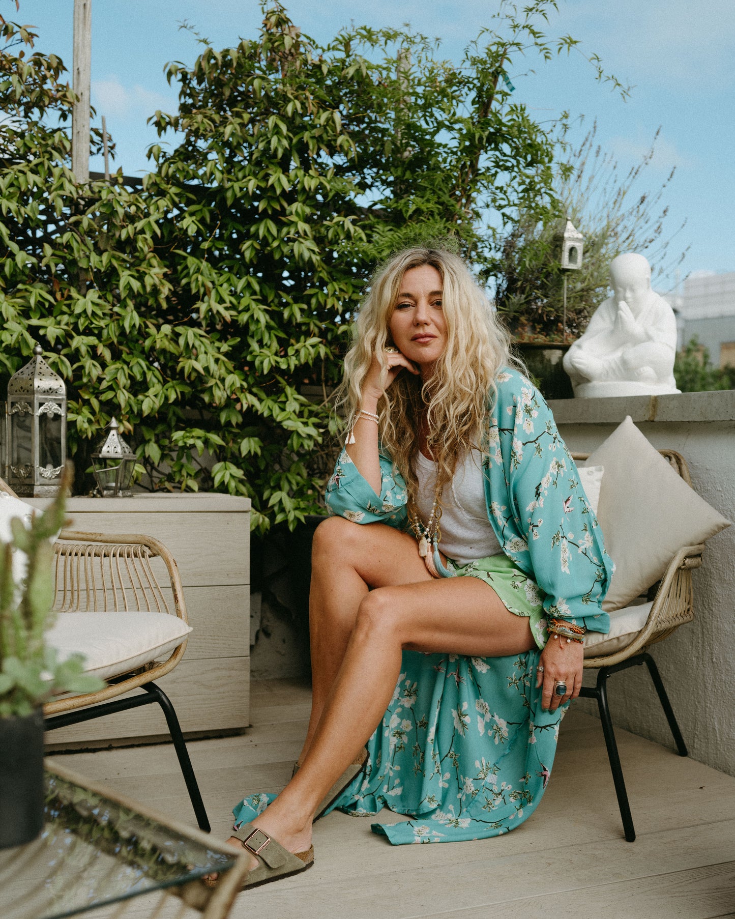 KYOTO DUSTER ROBE IN TURQUOISE