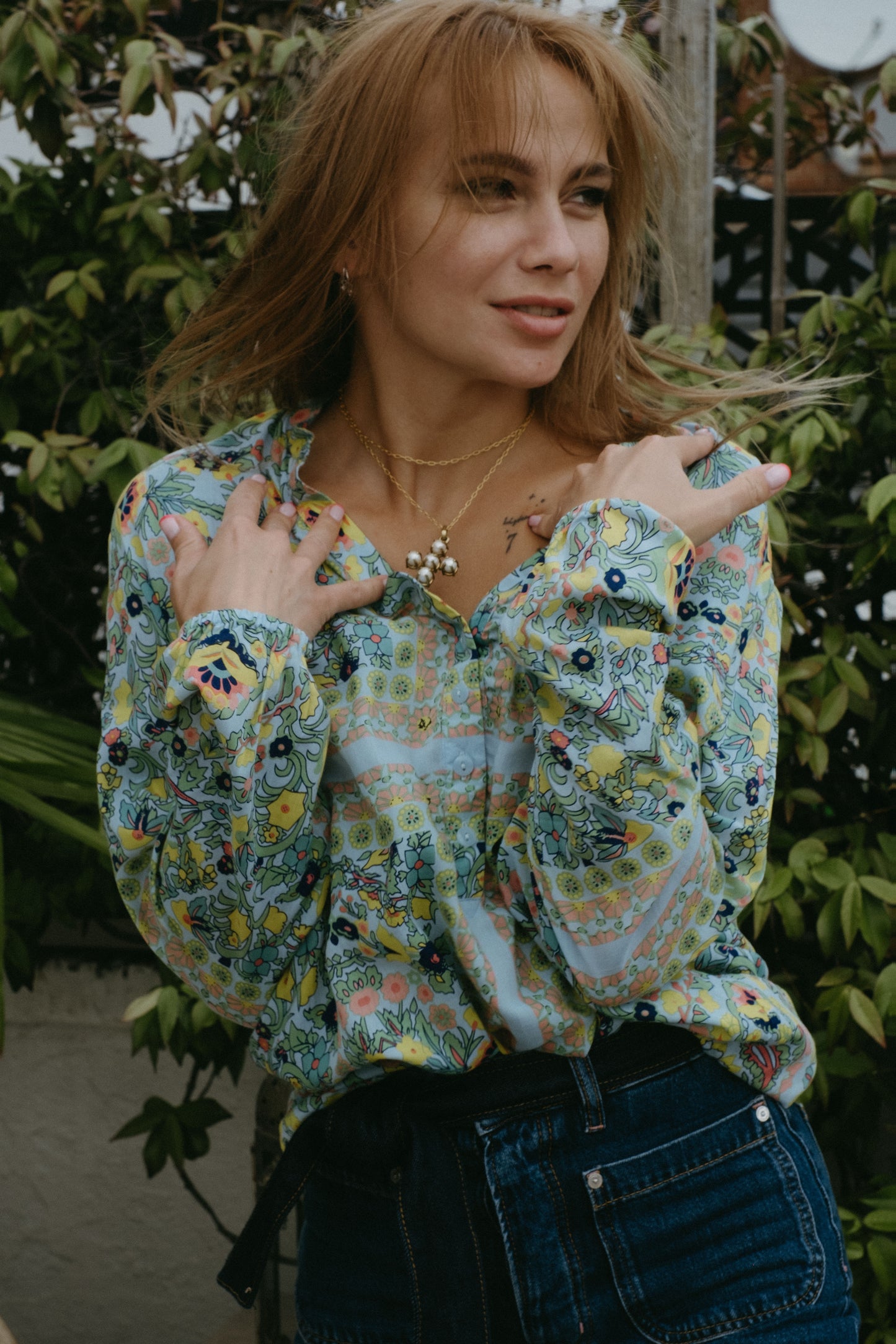 CALIFORNIA LOUNGE SHIRT IN OCEAN HAZE