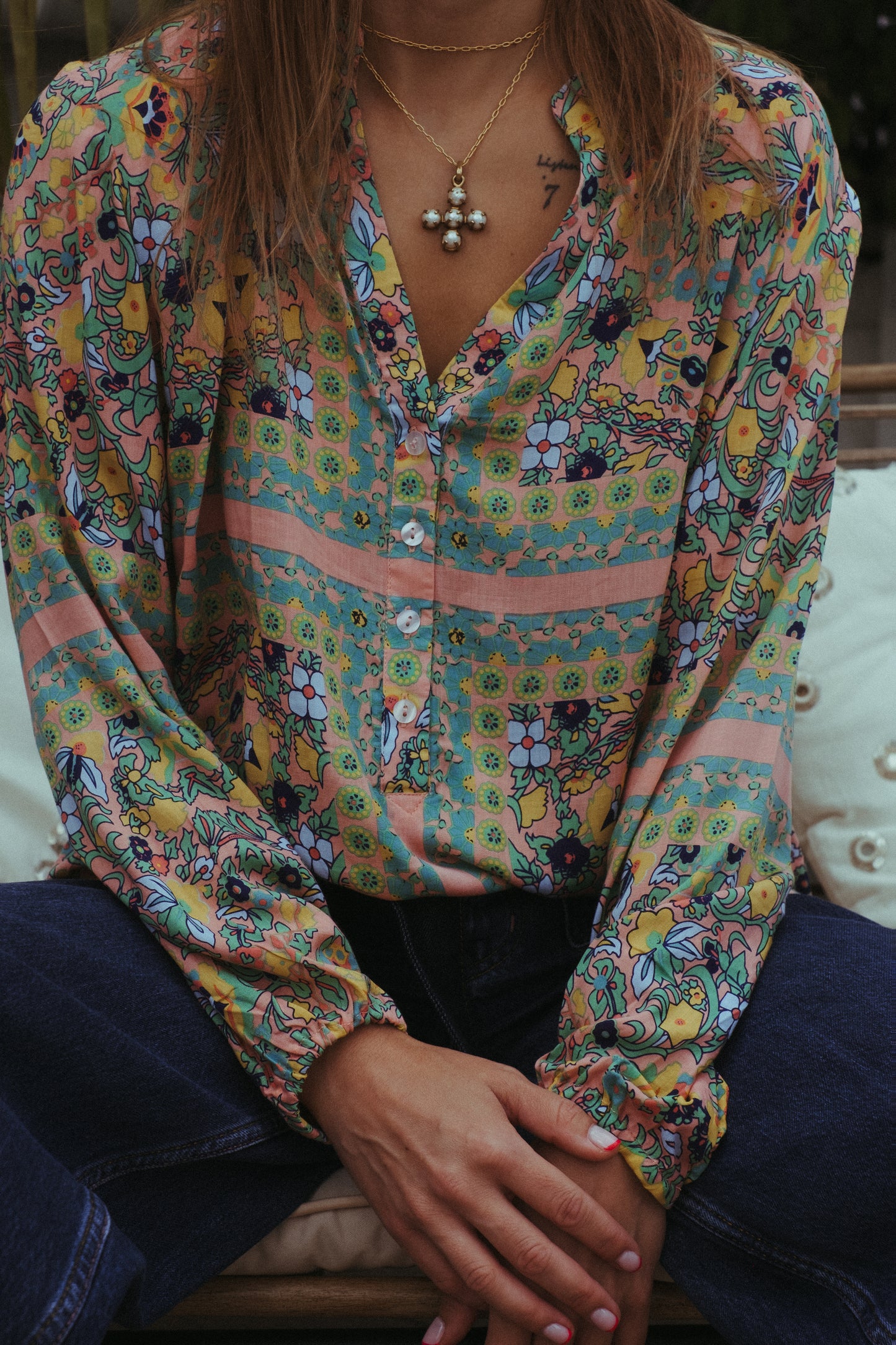 CALIFORNIA LOUNGE SHIRT IN LIFES A PEACH