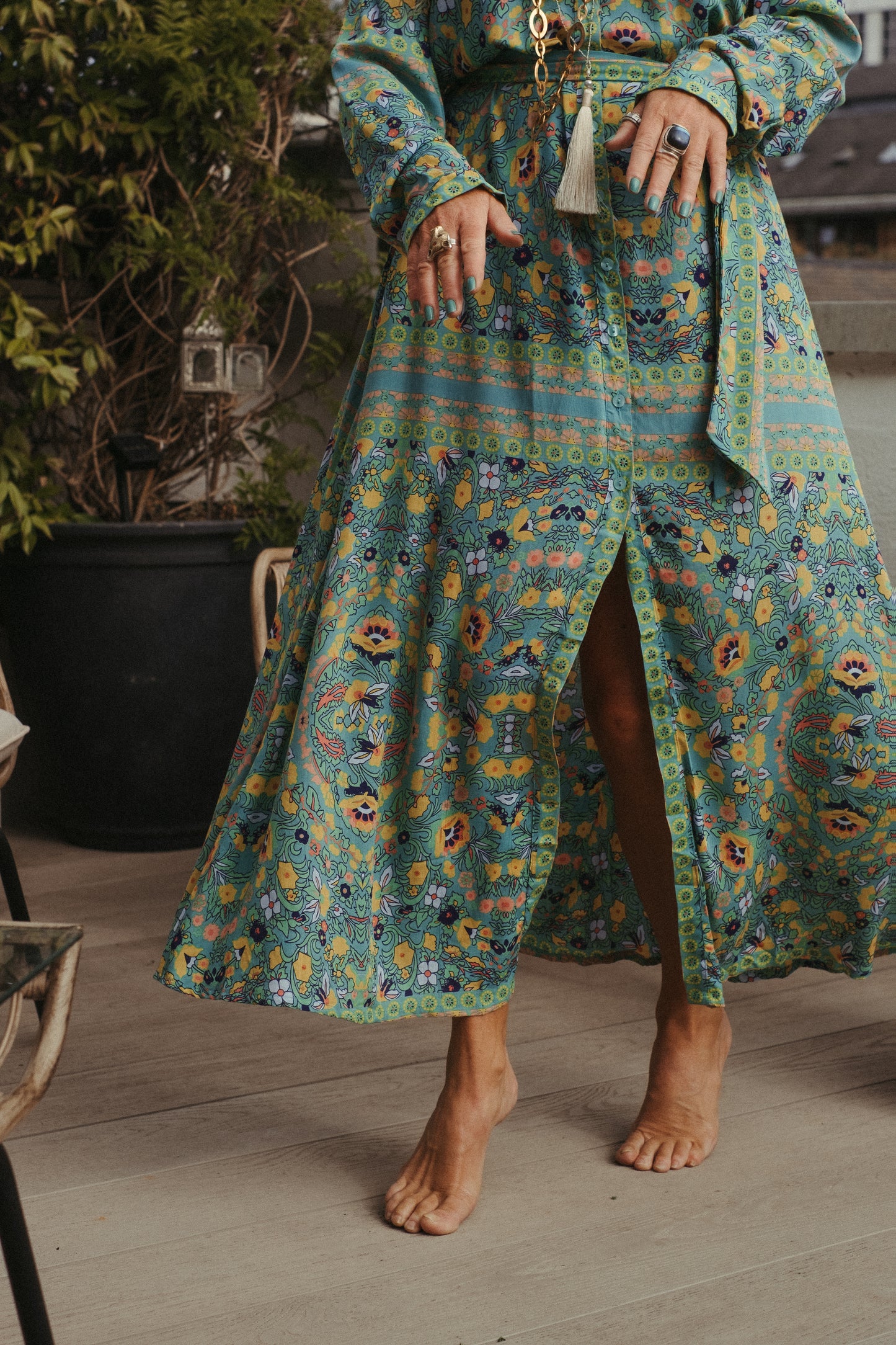 CALIFORNIA CHEMISE DRESS IN MERMAID