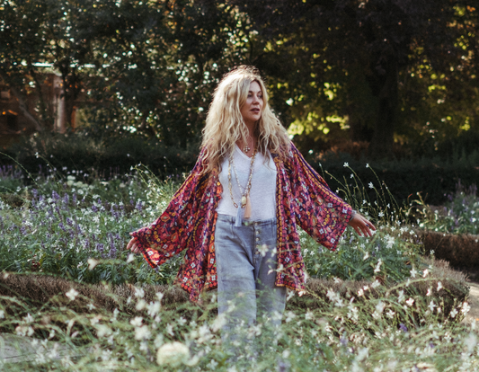 CALIFORNIA SHORT KIMONO JACKET IN GYPSY SOUL