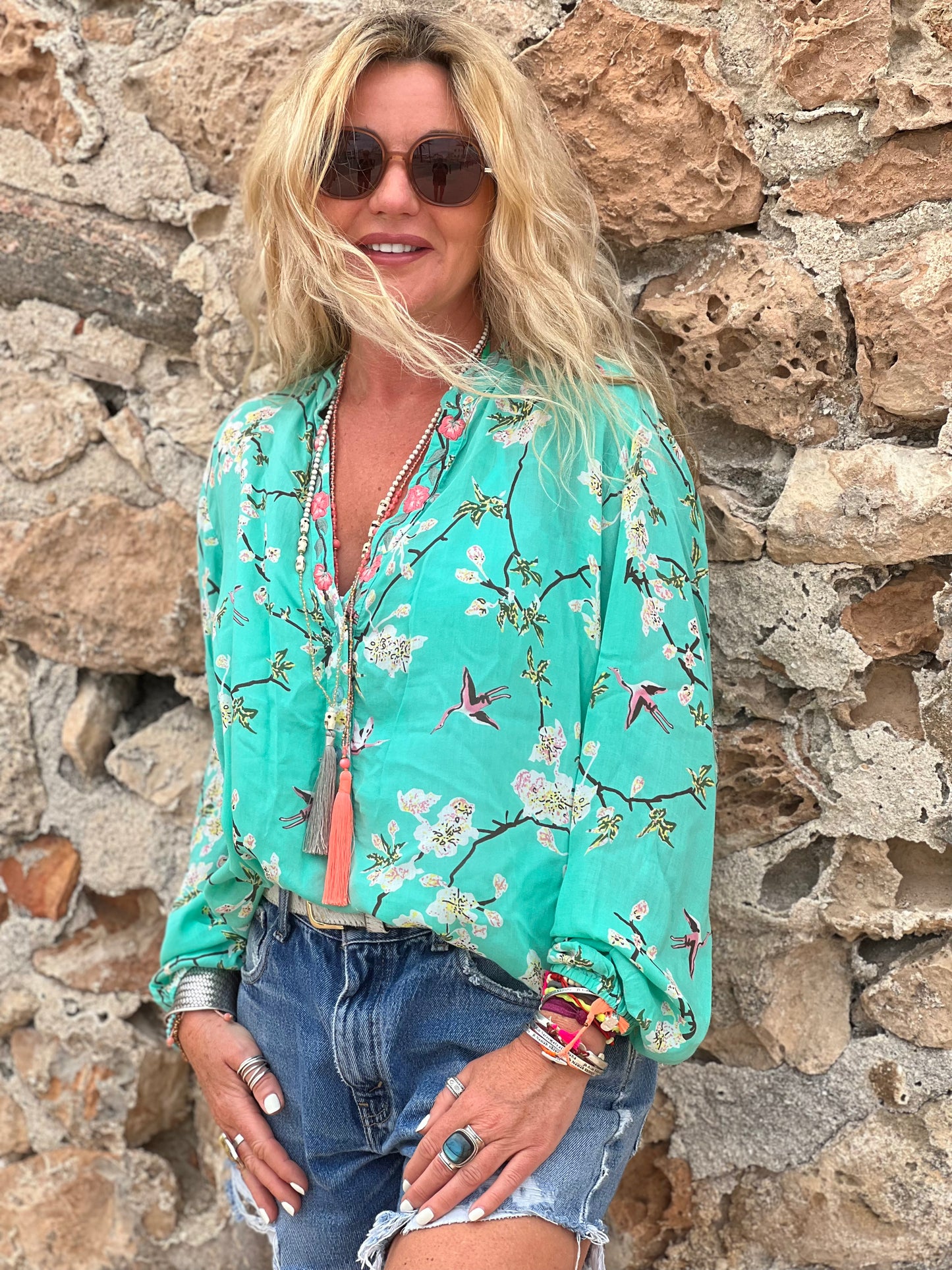 KYOTO LOUNGE SHIRT IN SEA FOAM