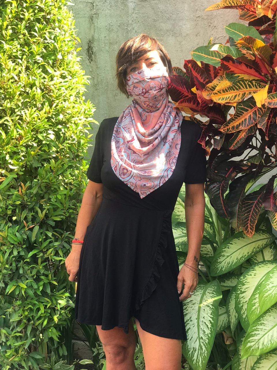 THE MASKERCHIEF  (3 in One: Face Mask/Scarf/Tie Top)