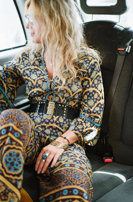 PUSHKAR 3/4 DETAILED JUMPSUIT