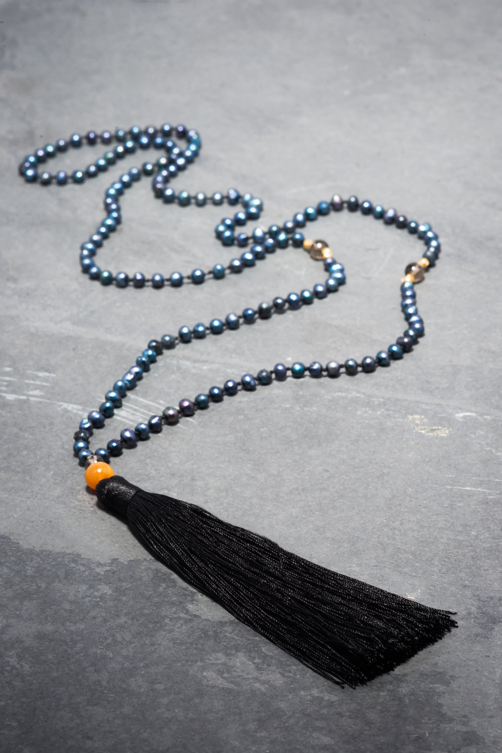 WISDOM BLACK PEARL SILK NECKLACE