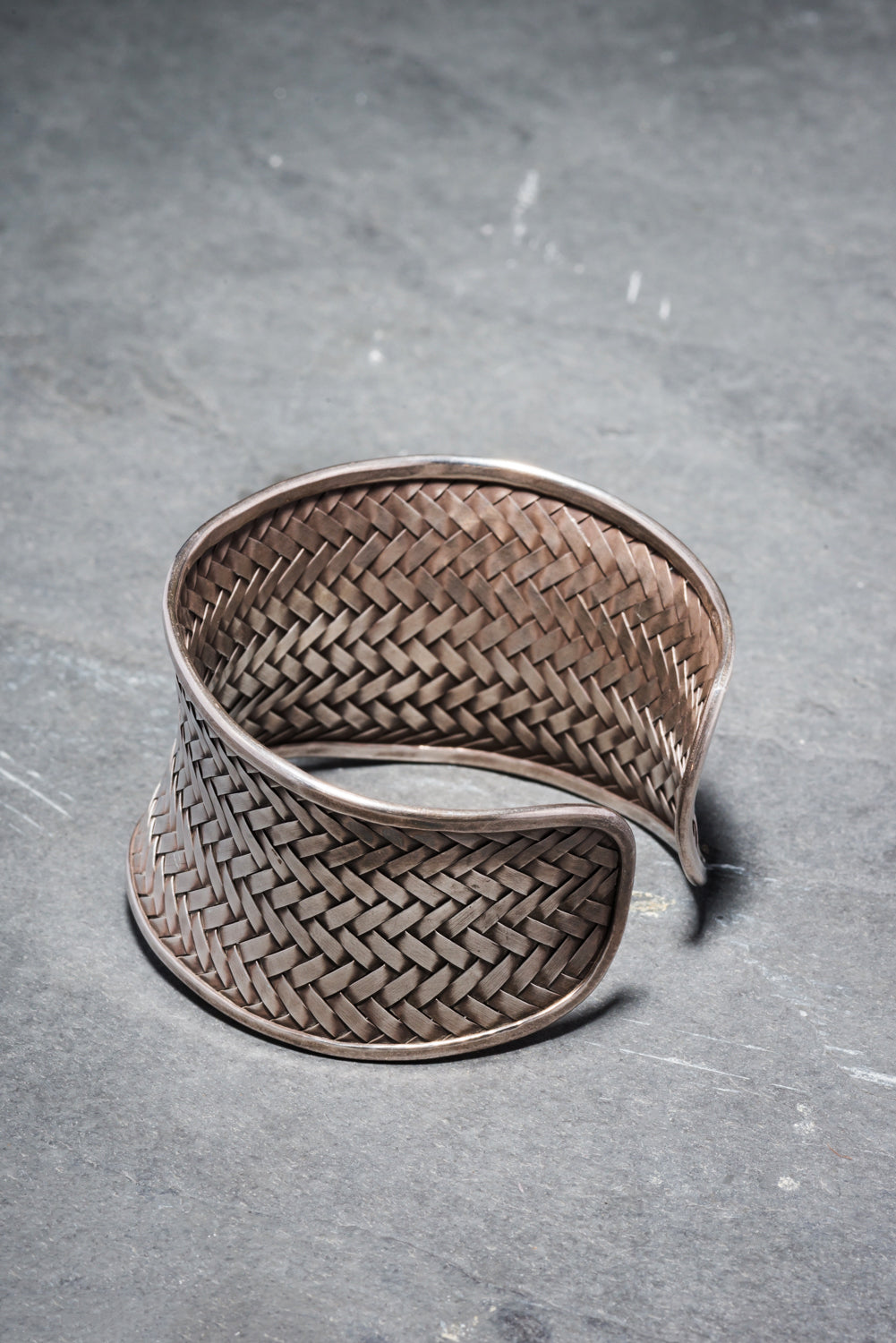 925 STERLING SILVER WOVEN CUFF (4cm)