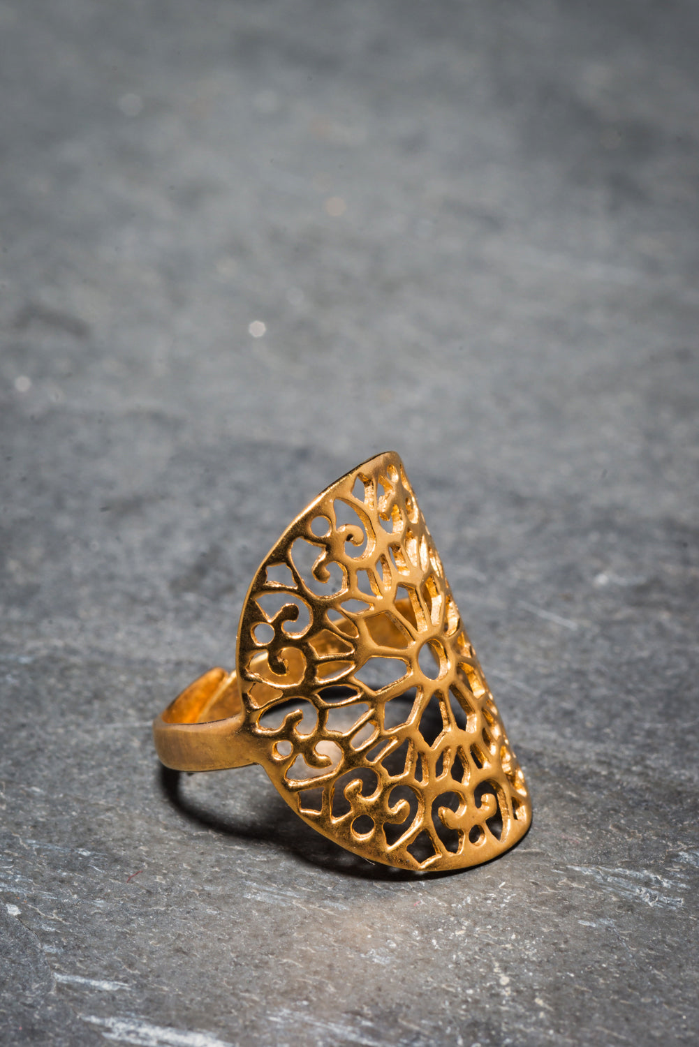 RAJ MANDALA RING GOLD VERMEIL