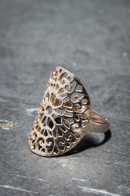 RAJ MANDALA RING SILVER