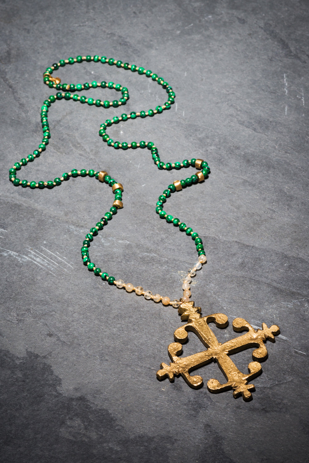 NEW YORK CROSS GOLDEN MALACHITE