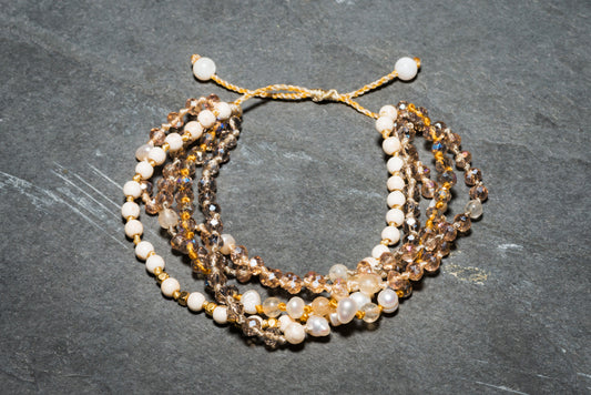 WILD BEACH ISLAND PEARL MULTI BRACELET