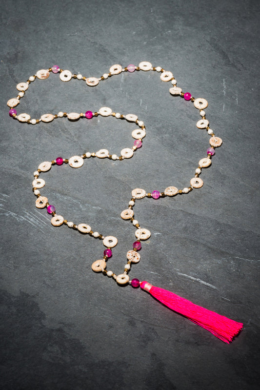 OSTRICH SHELL | HOT PINK AGATE