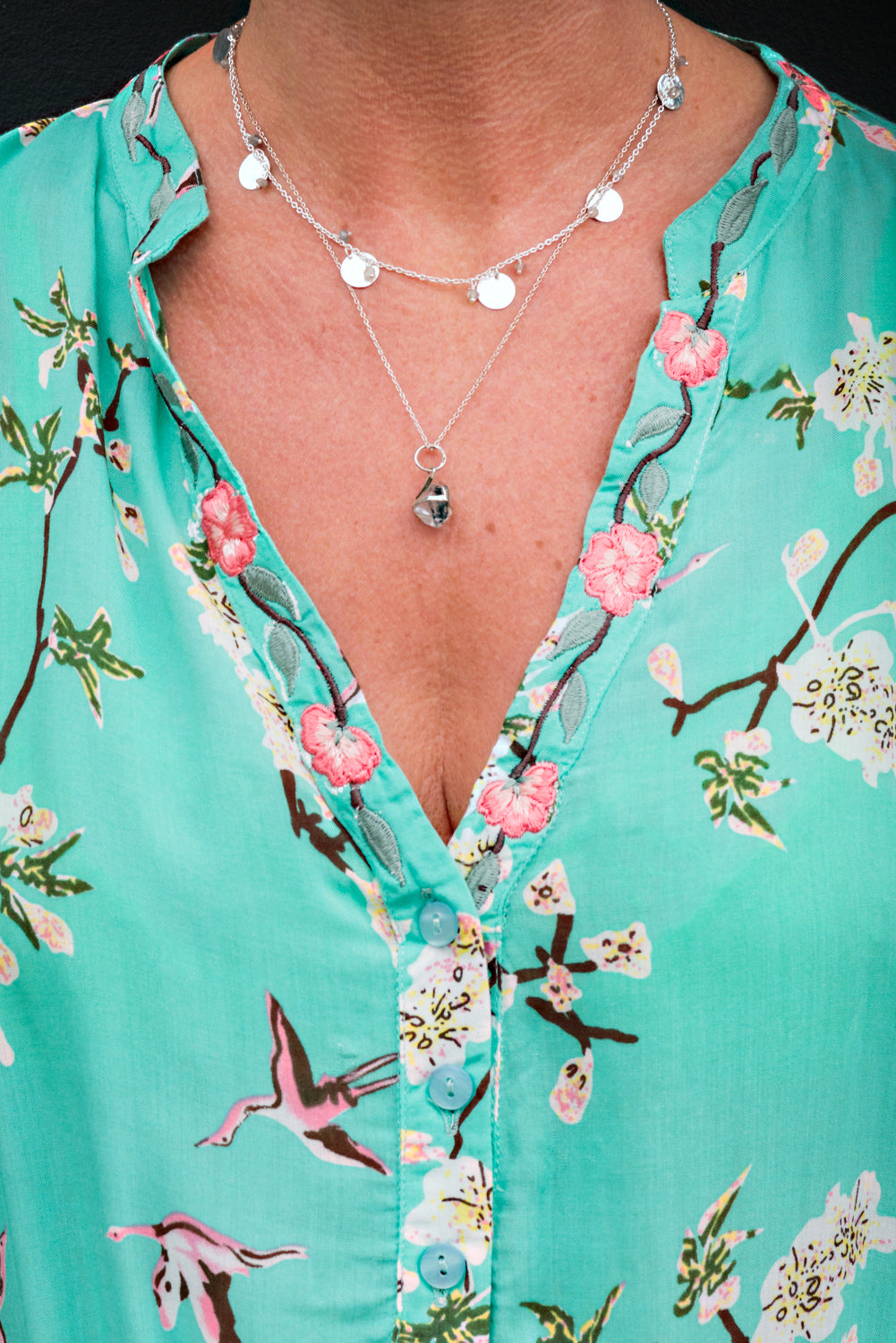 DIAMOND PENDANT SILVER