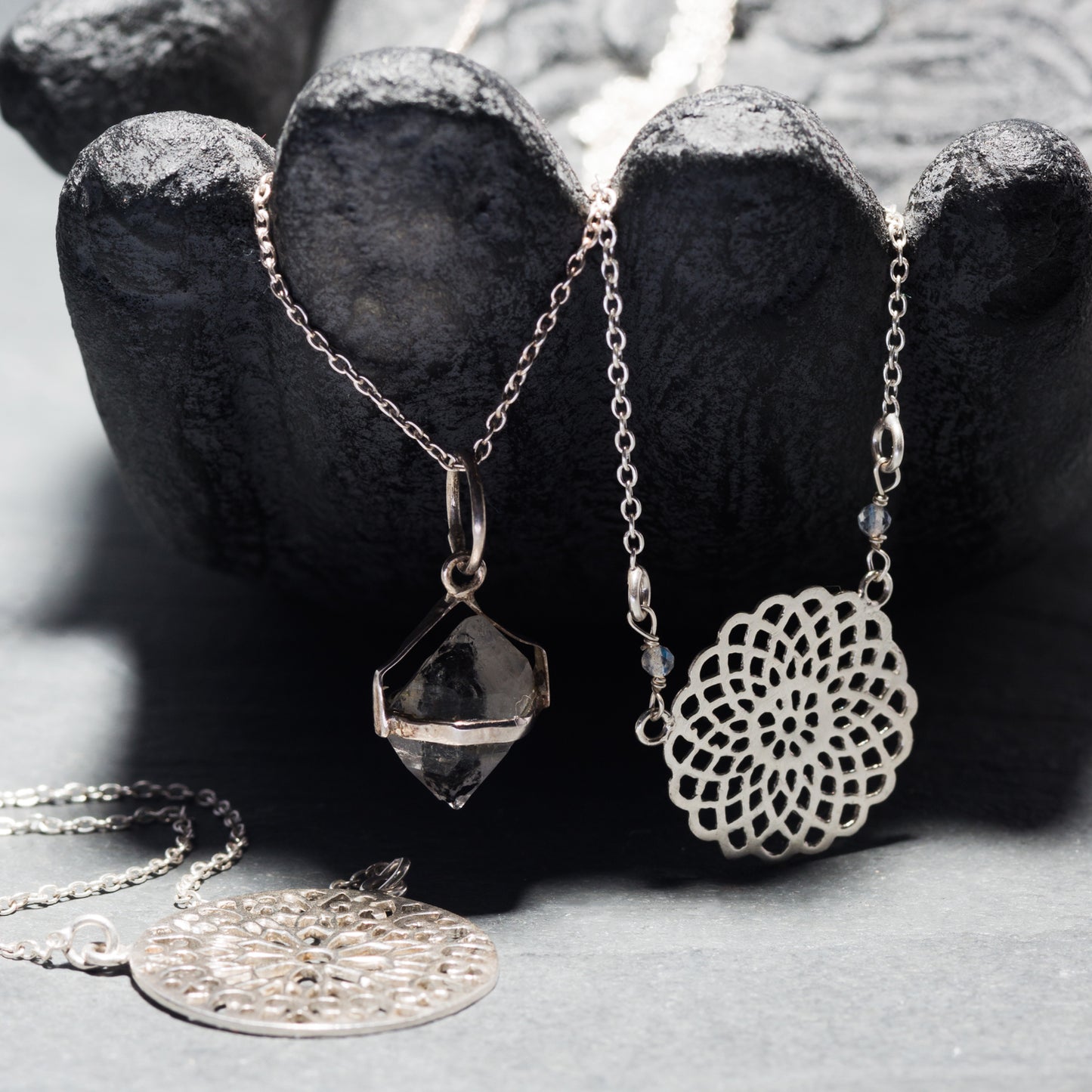 DIAMOND PENDANT SILVER