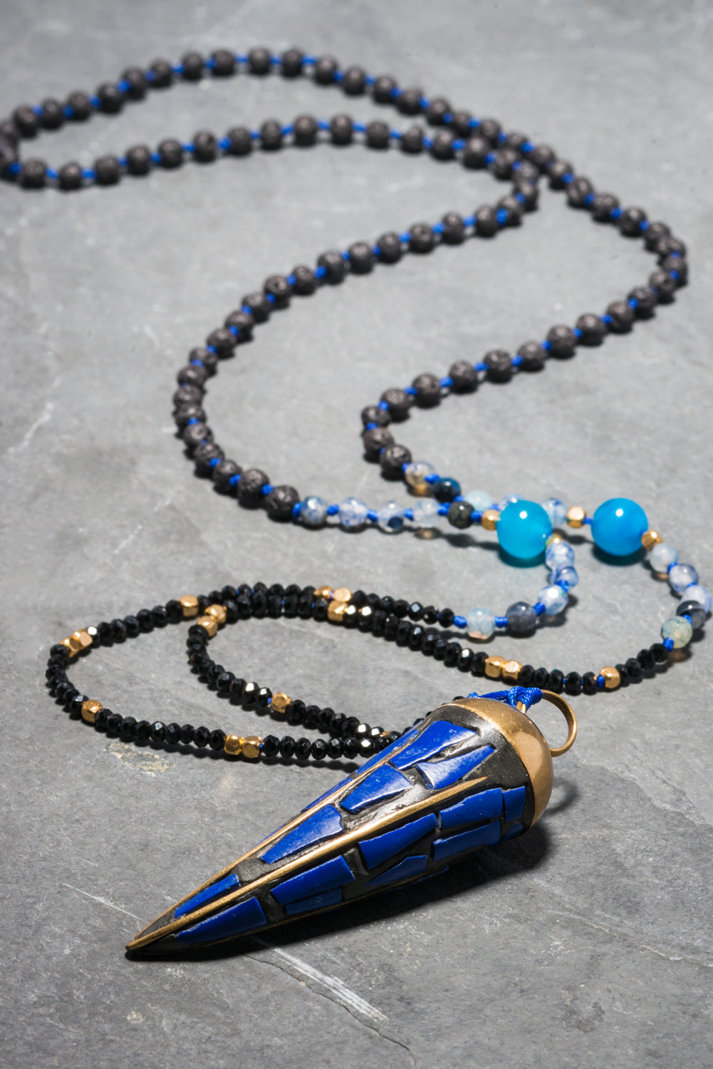 BLUE BOHEME JEWEL TUSK PENDANT