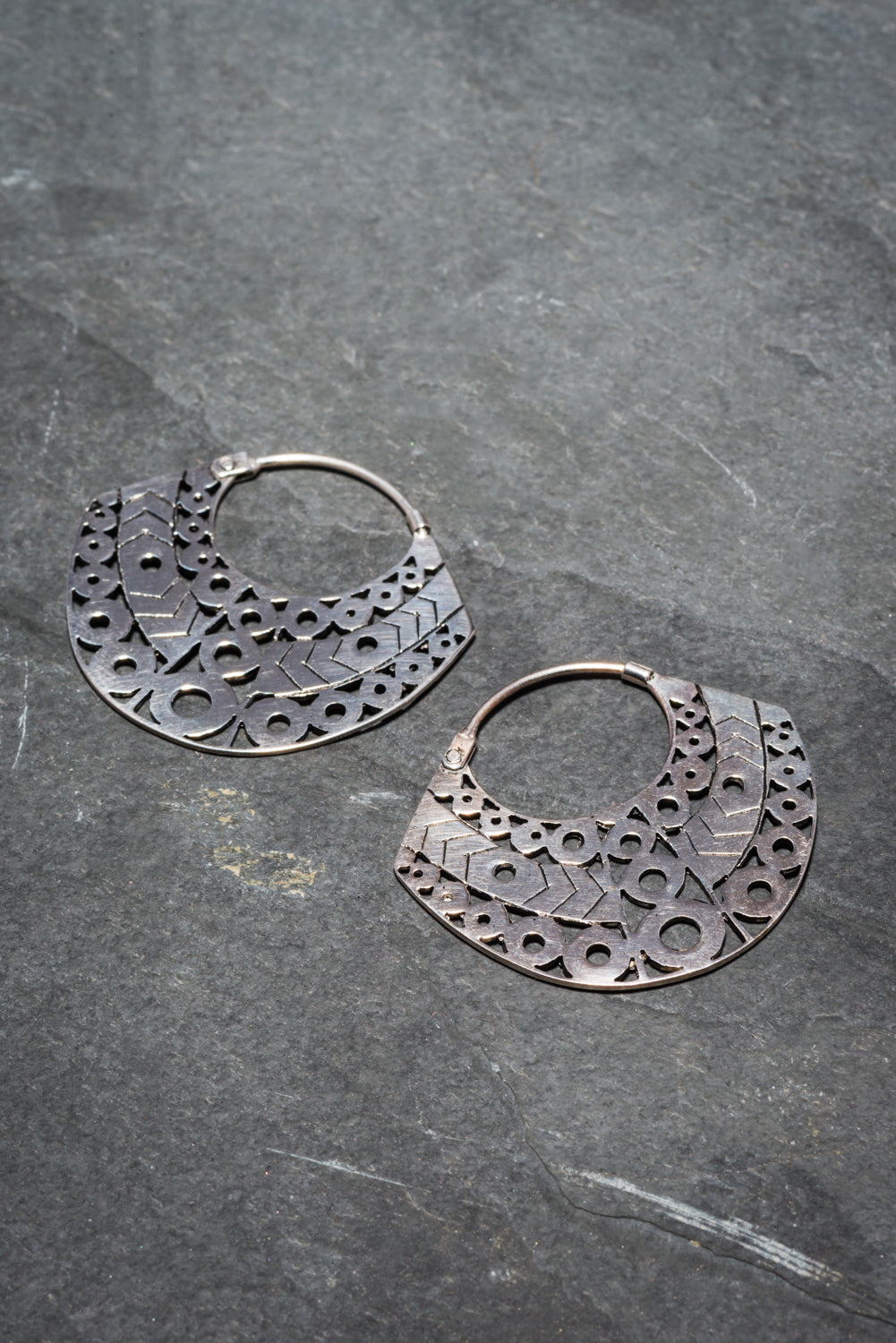 AZTEC EARRINGS SILVER