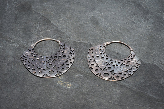 AZTEC EARRINGS SILVER