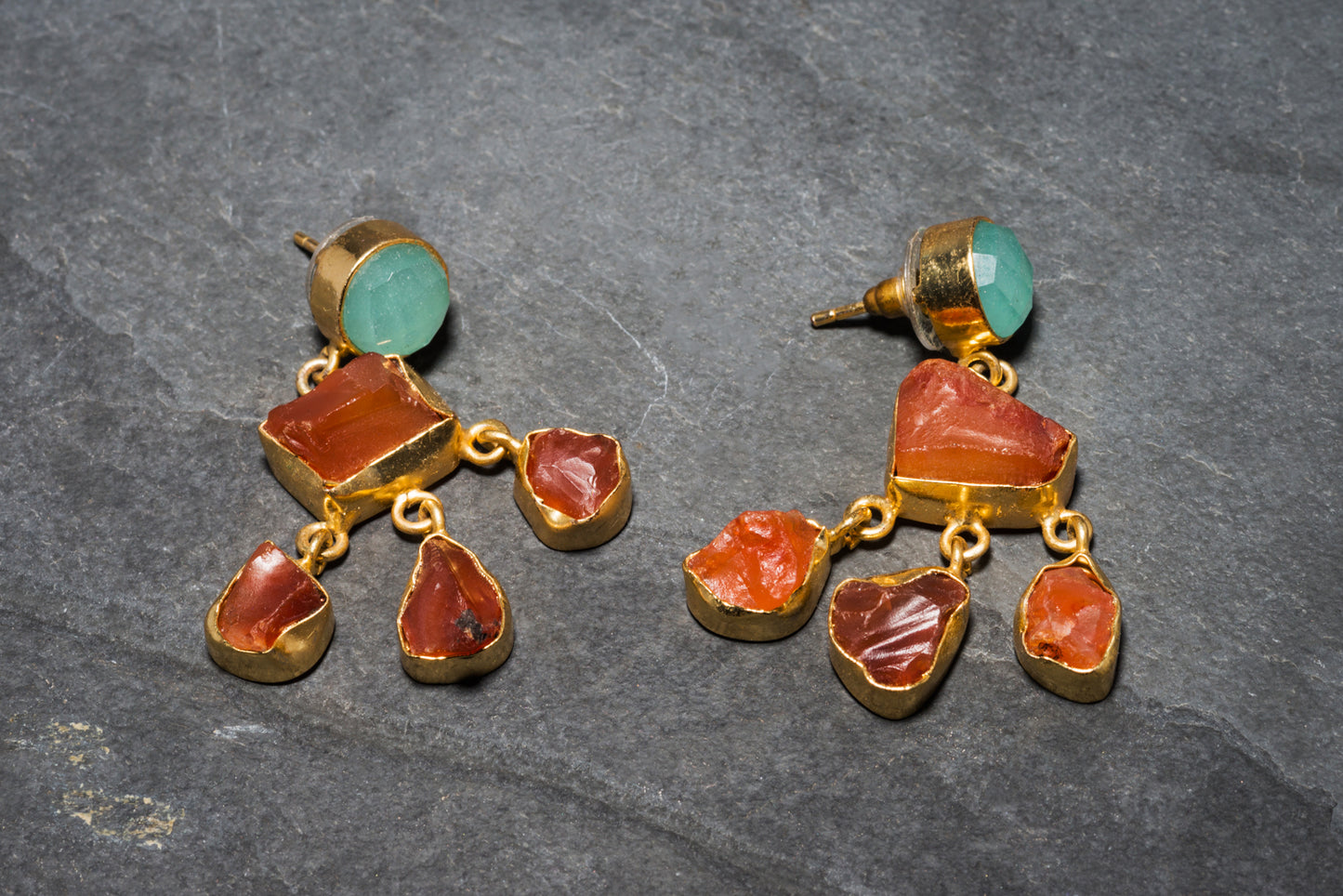 SUN + WATER SEMI PRECIOUS EARRINGS