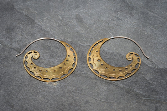 SUNRAY SPIRAL EARRINGS