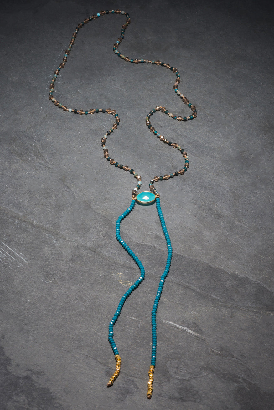 AQUAMARINE WATERFALL NECKLACE