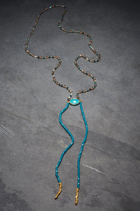 AQUAMARINE WATERFALL NECKLACE