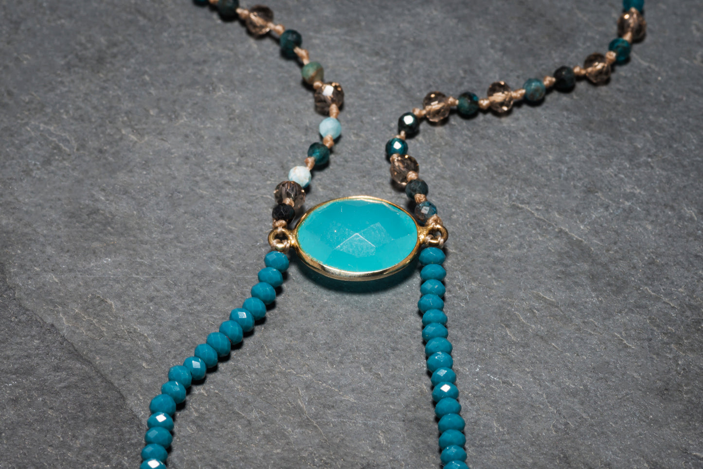 AQUAMARINE WATERFALL NECKLACE