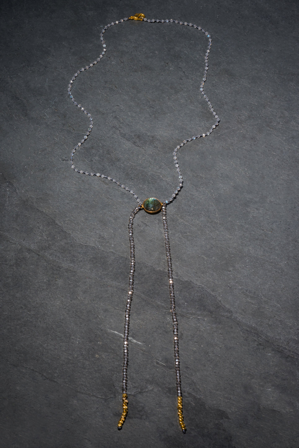 SHIMMERING RAIN LABRADORITE NECKLACE
