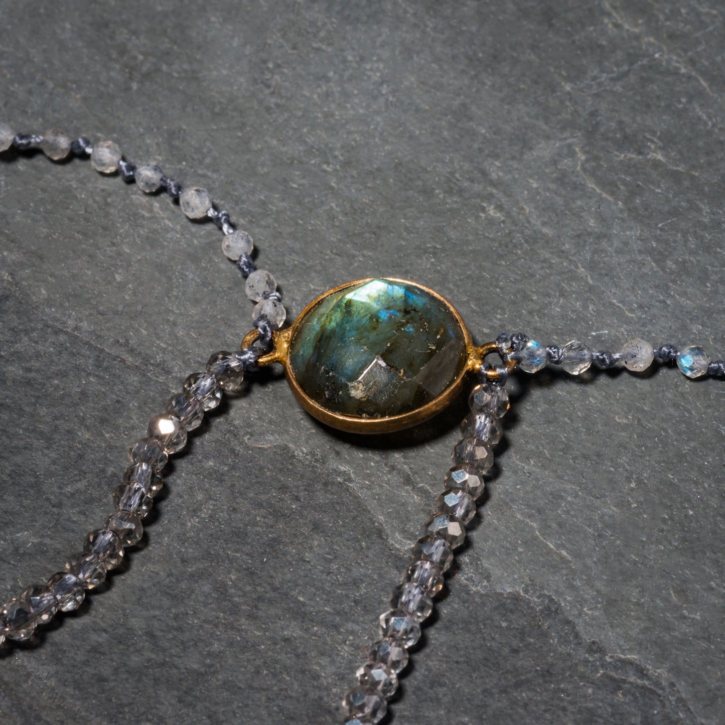 SHIMMERING RAIN LABRADORITE NECKLACE
