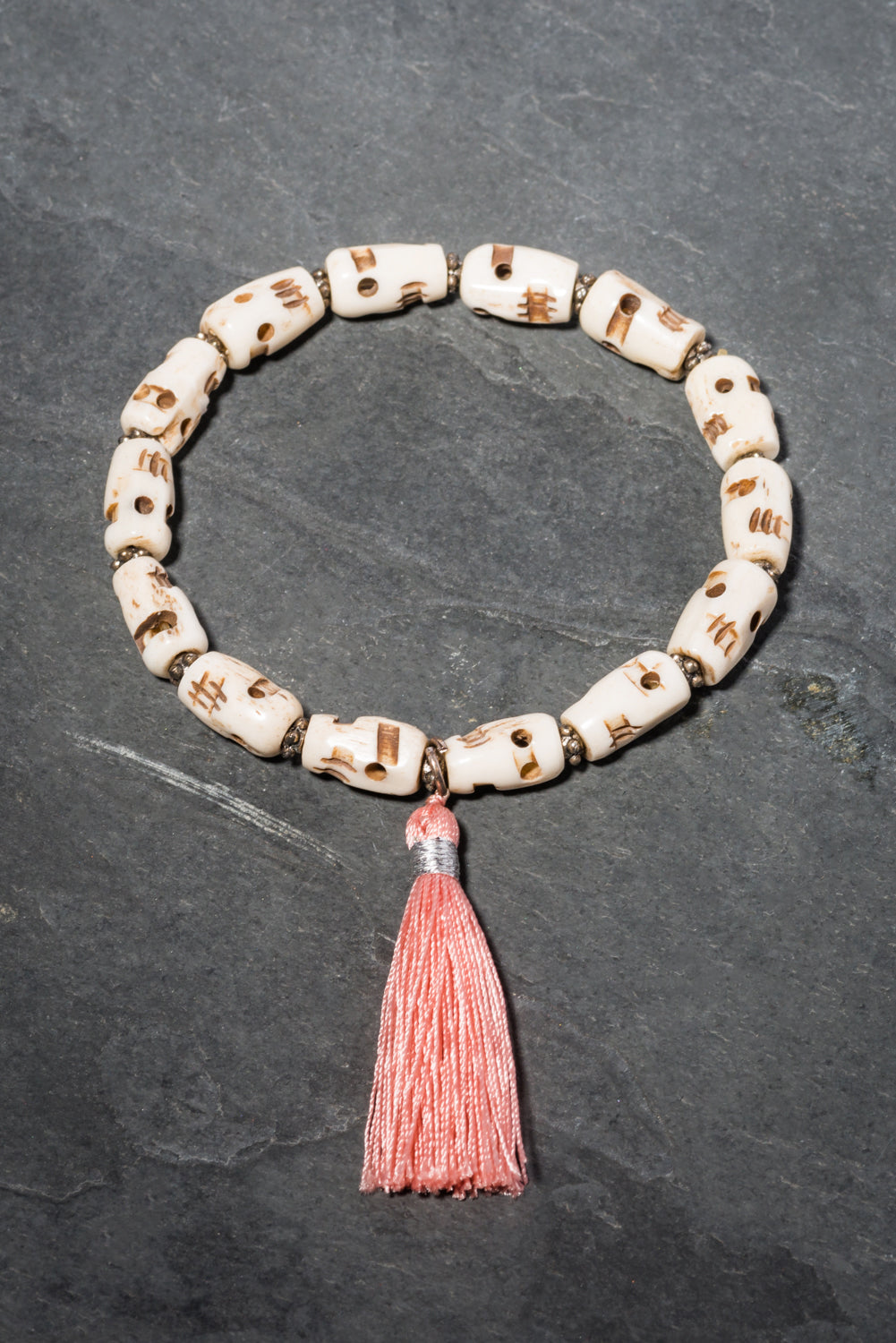 INDIAN PRAYER BEAD BRACELET PINK