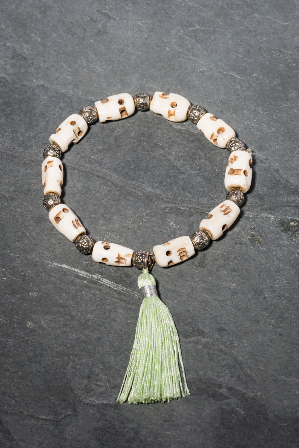 INDIAN PRAYER BEAD BRACELET MINT