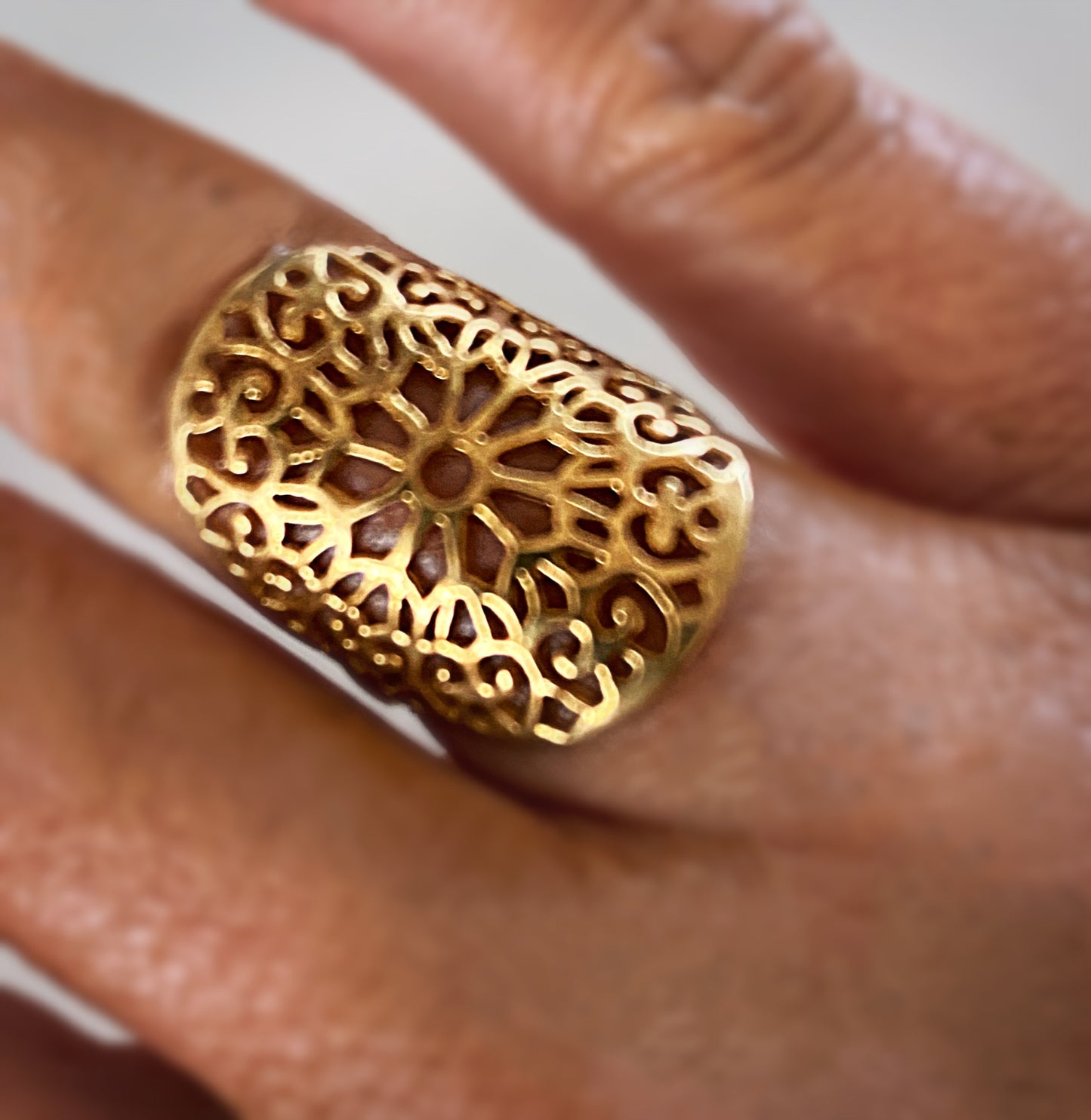 RAJ MANDALA RING GOLD VERMEIL