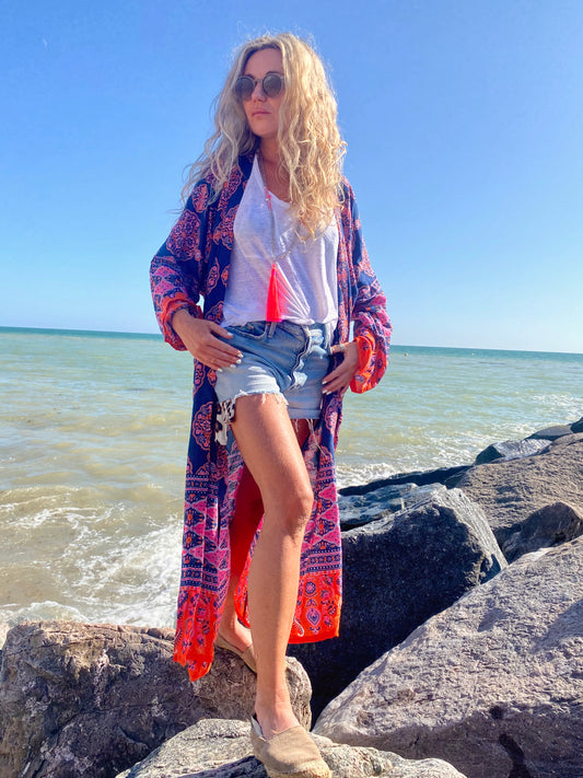JAIPUR LONG KIMONO EXOTIQUE