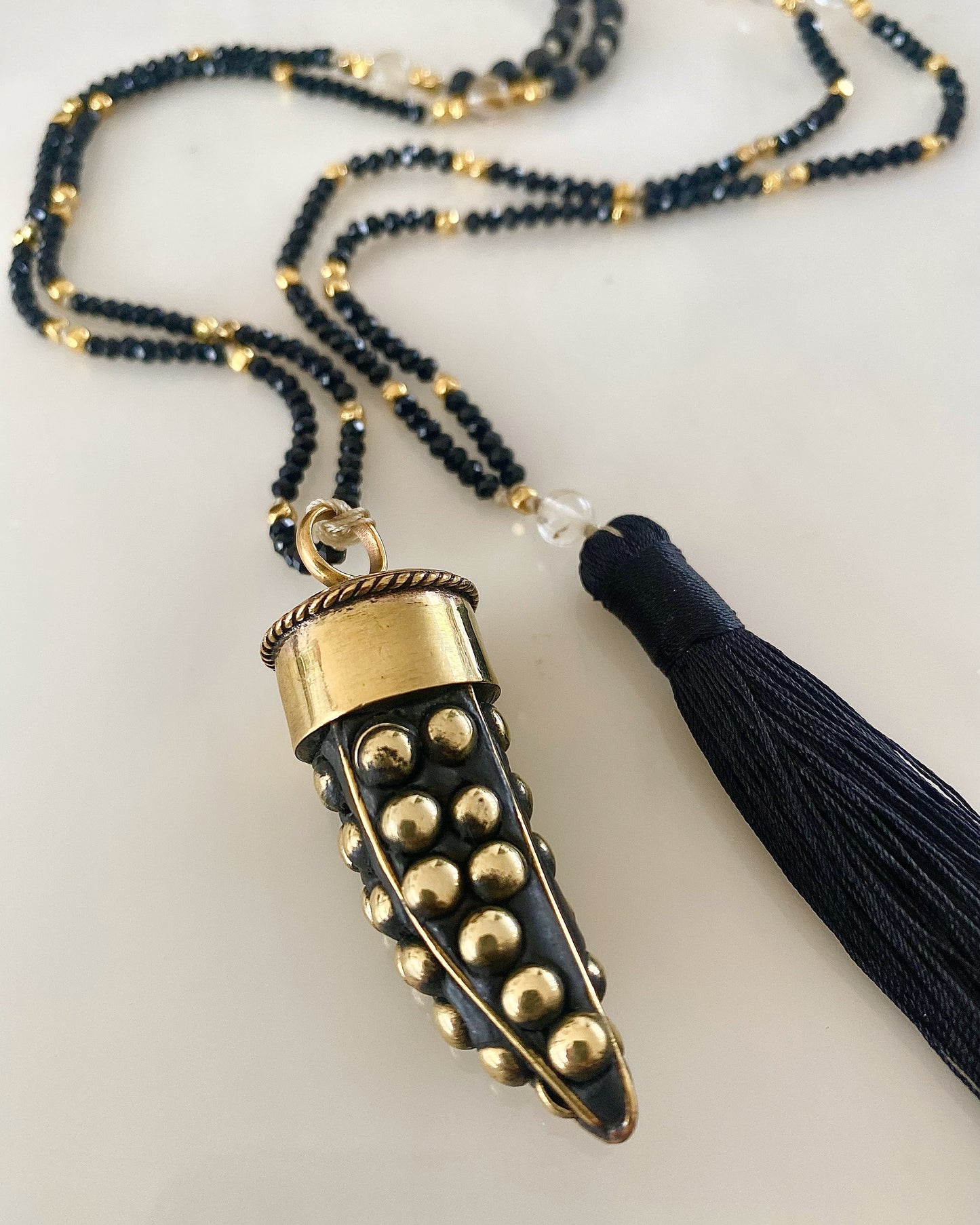 STUDDED ROCK TUSK PENDANT