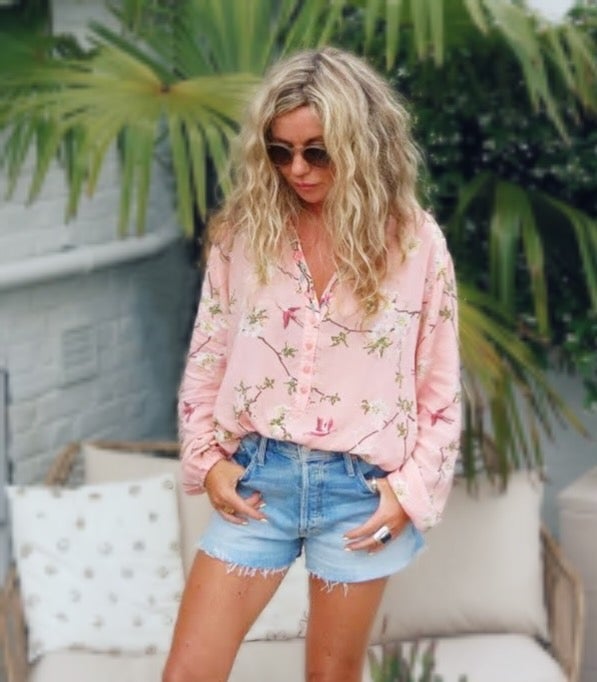 KYOTO LOUNGE SHIRT IN ROSE QUARTZ