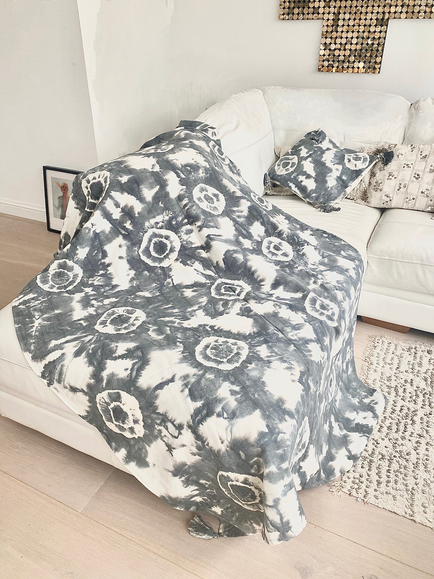 EYE DYE SOFA THROW/HALF DOUBLE/KING BED THROW