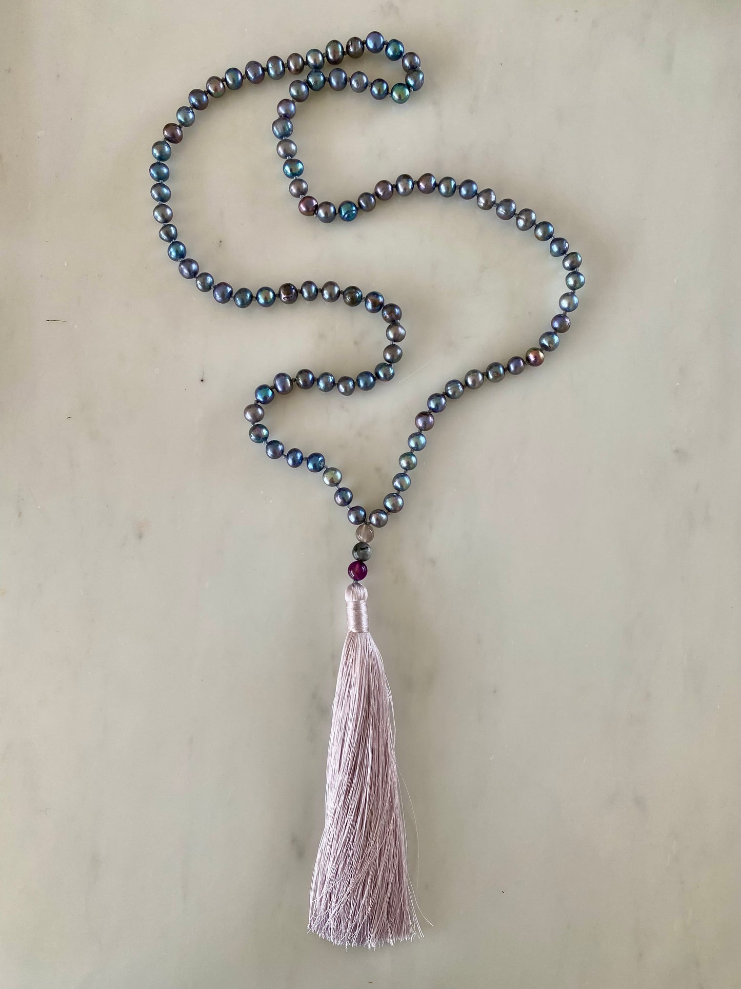 MYSTIC MUSE PEARL SILK NECKLACE