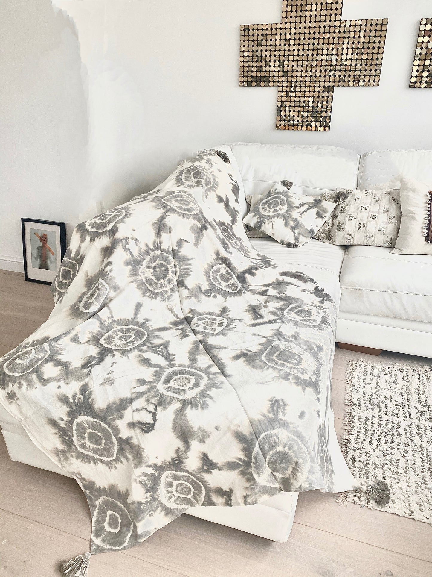 EYE DYE SOFA THROW/HALF DOUBLE/KING BED THROW