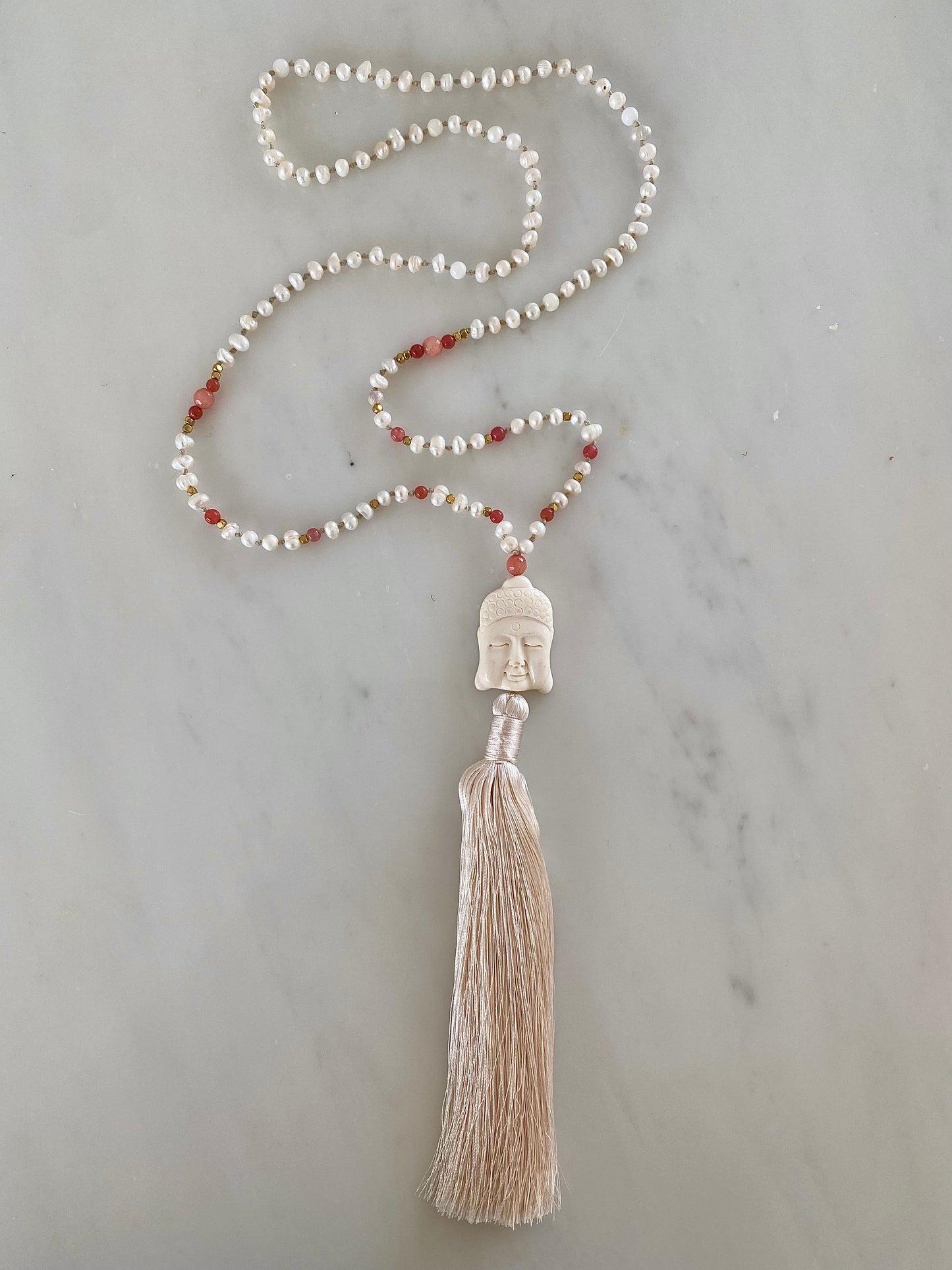 PEARL CORAL CARVED BUDDHA