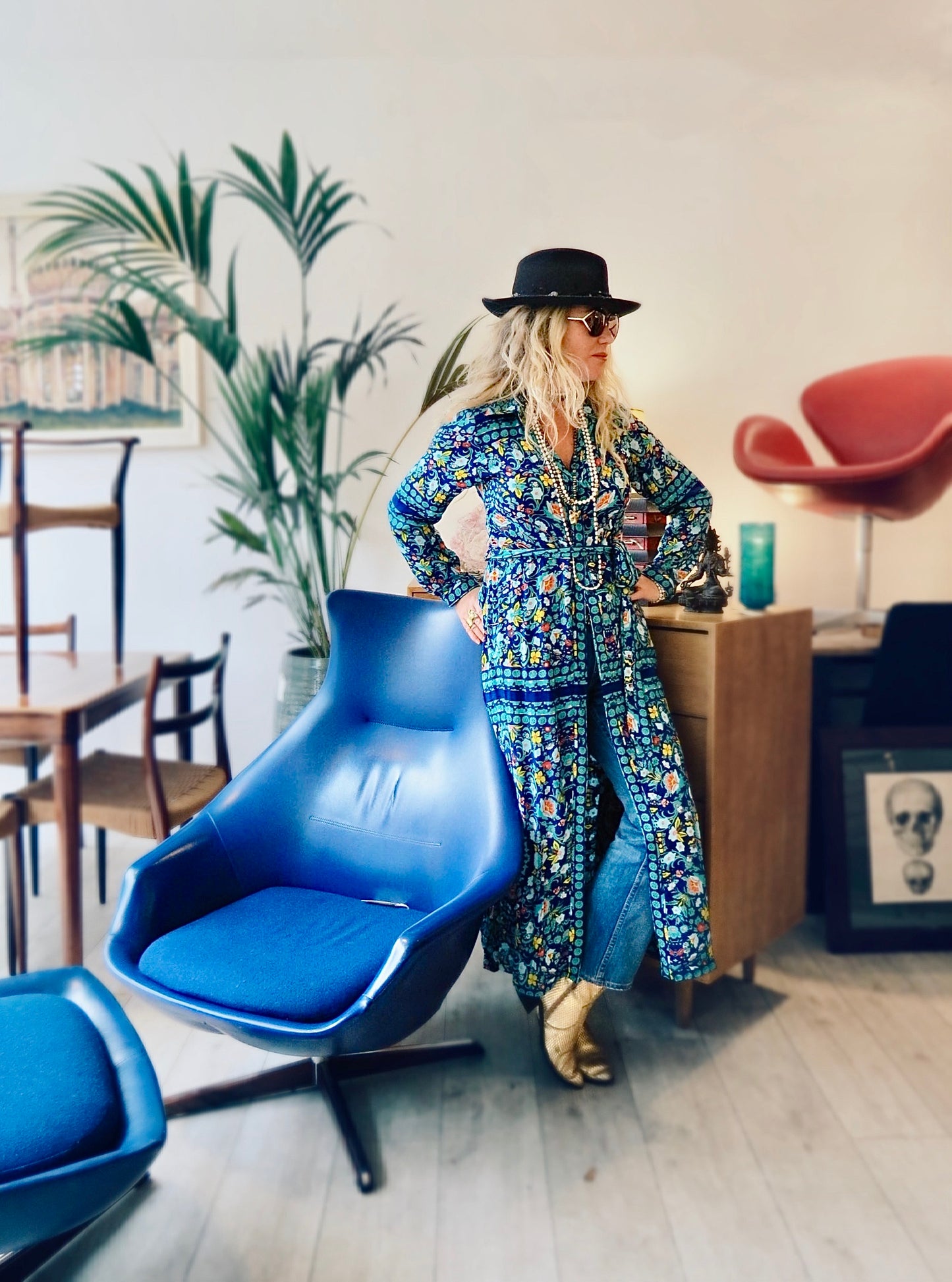 CALIFORNIA CHEMISE DRESS IN POOLSIDE