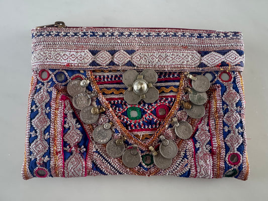 LILA VINTAGE BANARASI CLUTCH BAG