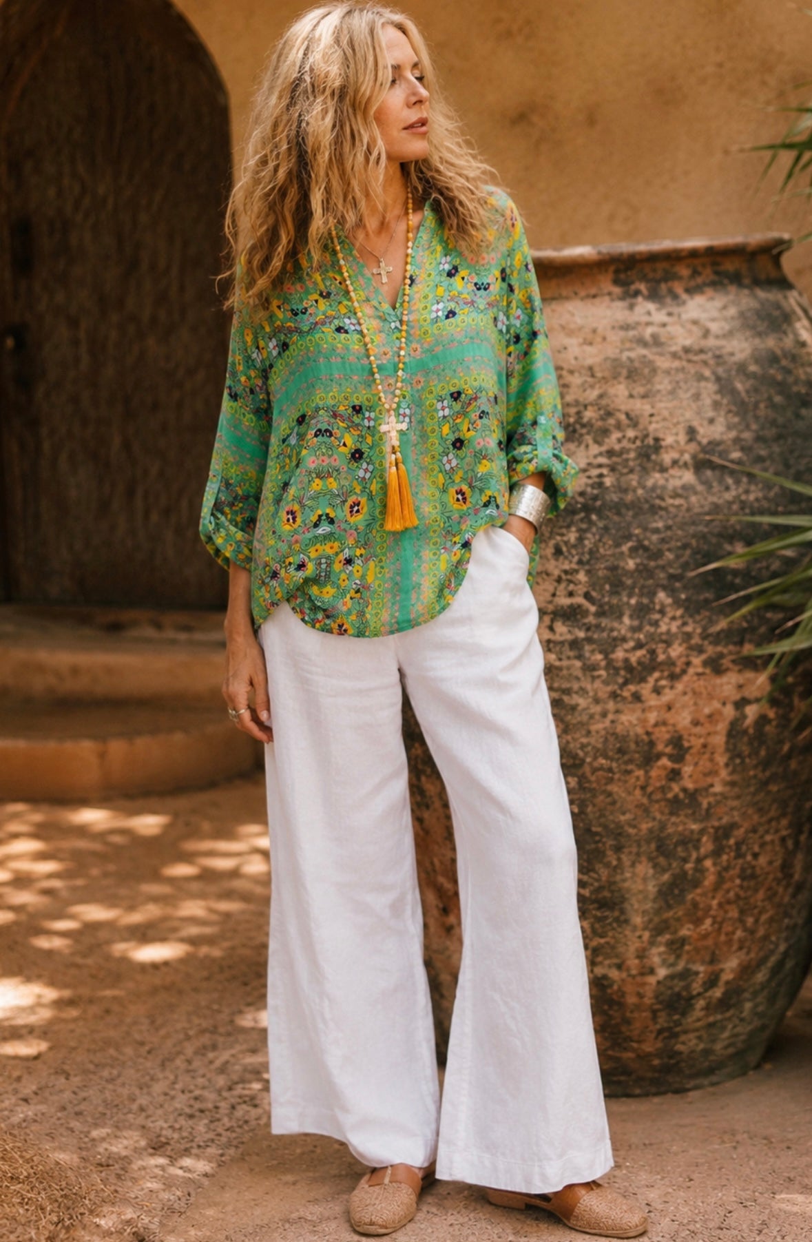 CALIFORNIA LOUNGE SHIRT IN MERMAID