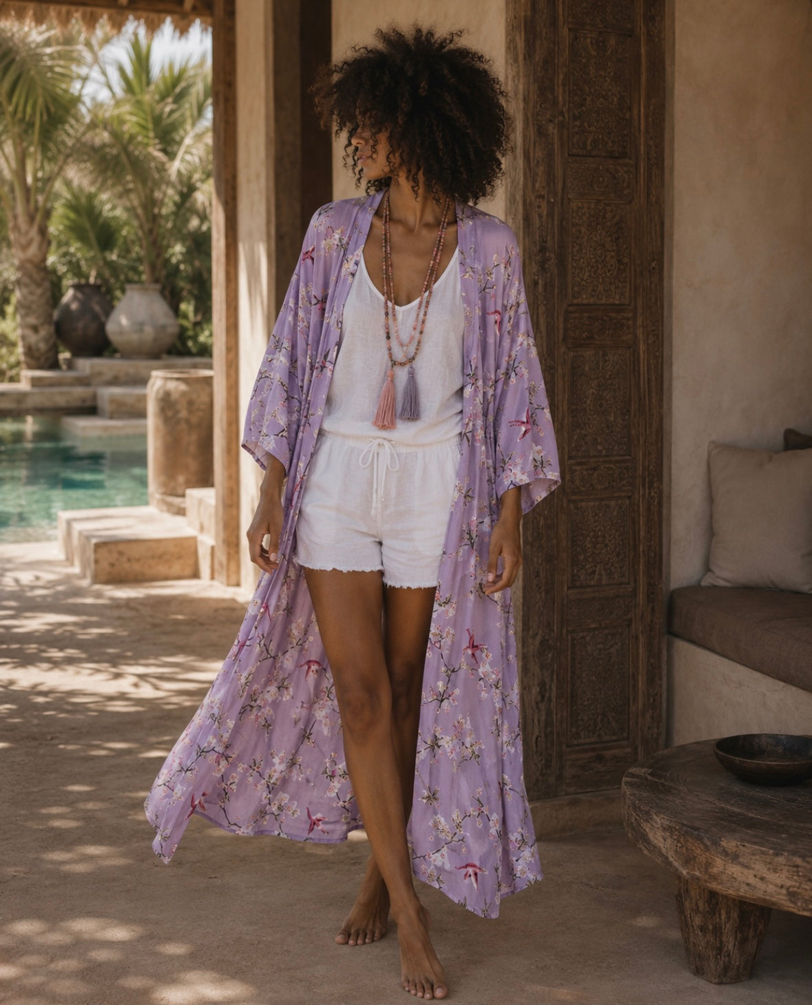 KYOTO DUSTER IN  WILD IRIS