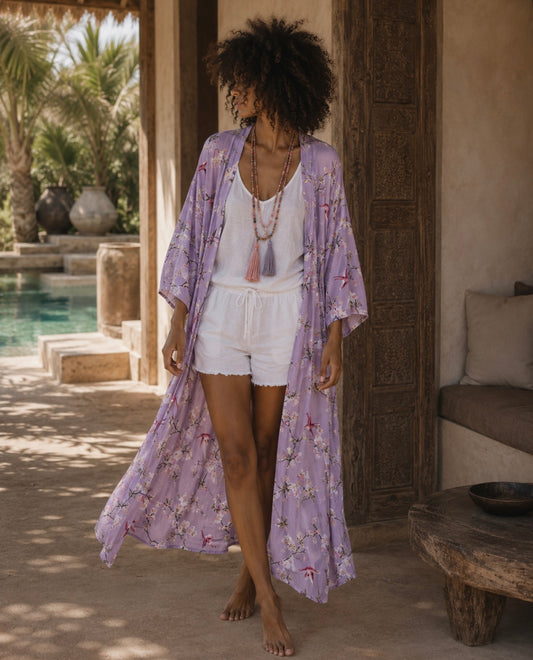 KYOTO DUSTER IN  WILD IRIS
