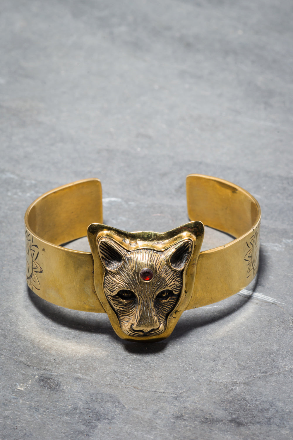 PANTHER SUN SPIRIT ANIMAL CUFF BANGLE