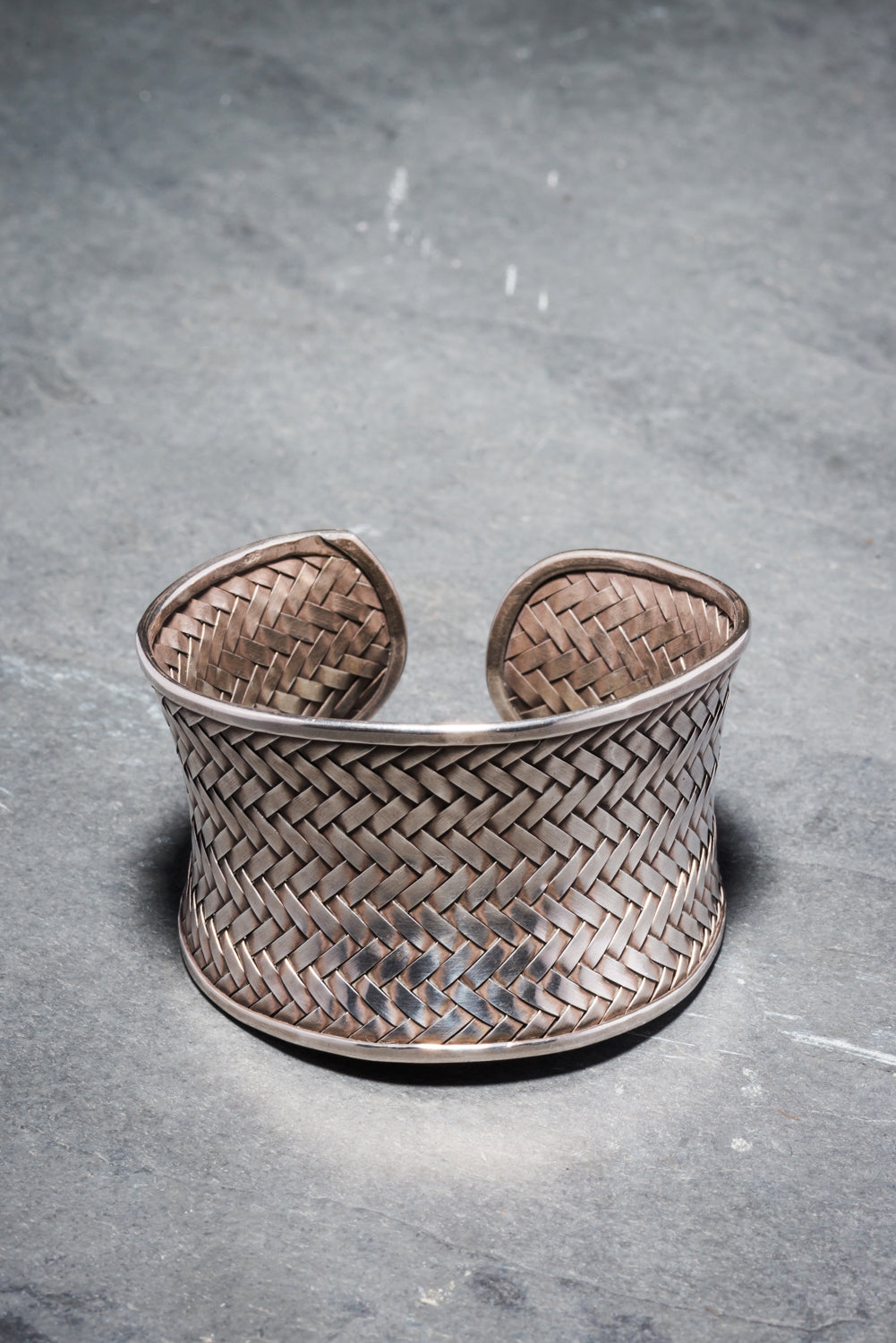 925 STERLING SILVER WOVEN CUFF (4cm)