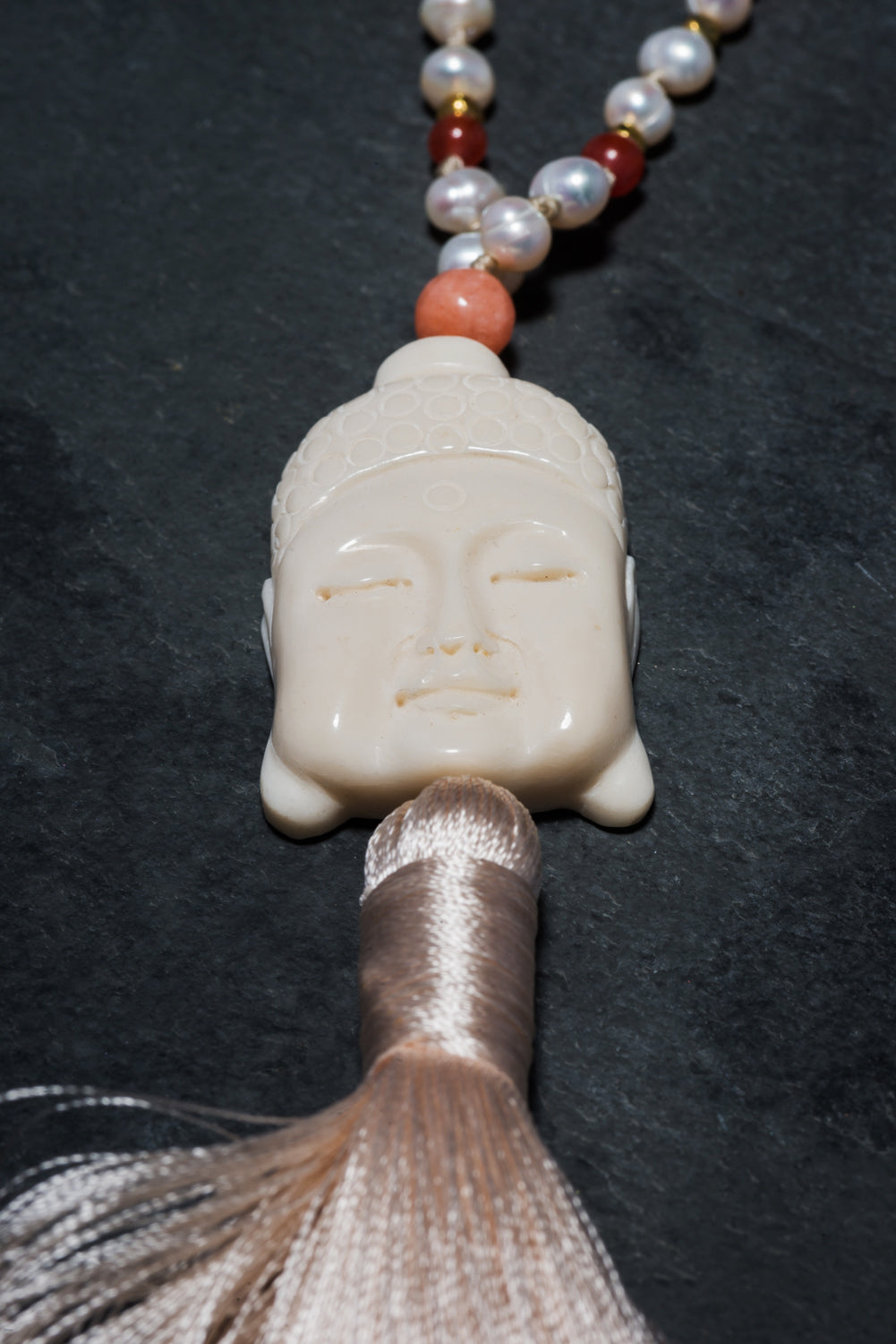 PEARL CORAL CARVED BUDDHA