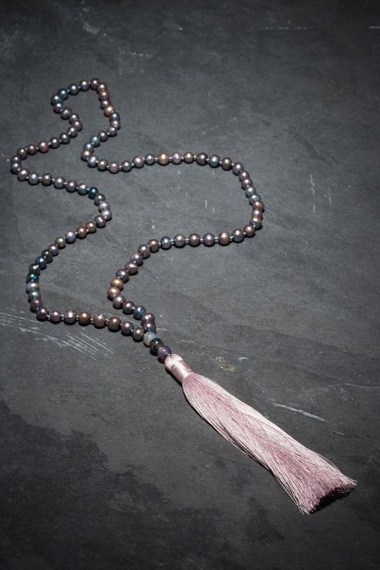 MYSTIC MUSE PEARL SILK NECKLACE