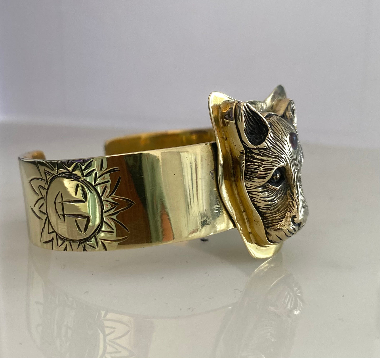 PANTHER SUN SPIRIT ANIMAL CUFF BANGLE